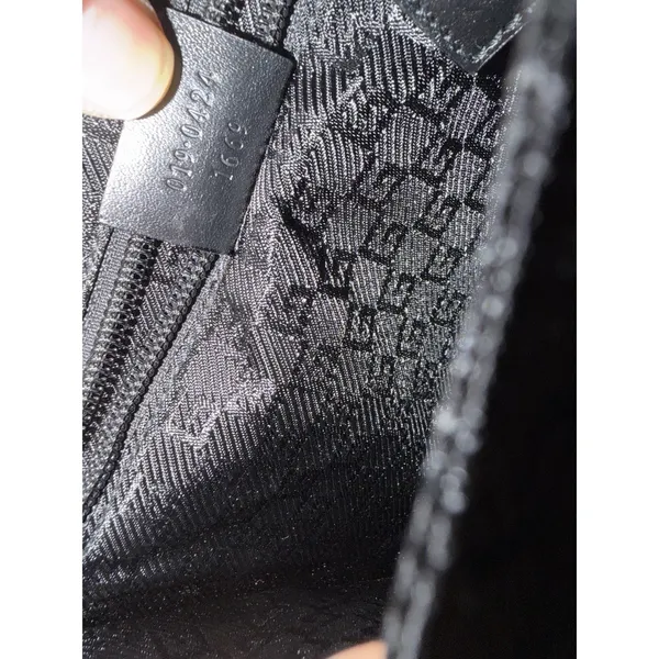 Gucci‎ Nylon Leather Shoulder Bag Black Women's Crossbody Authentic Y2K L - Image 8