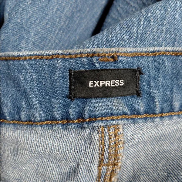 Express 70s Flare Jeans Womens Size 14R Blue Denim Y2K Western Boho Festival - Image 8