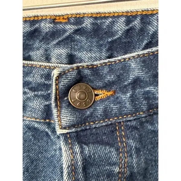 Women’s 6397 Barrel Jeans Button Fly Size 27 Blue - Image 2