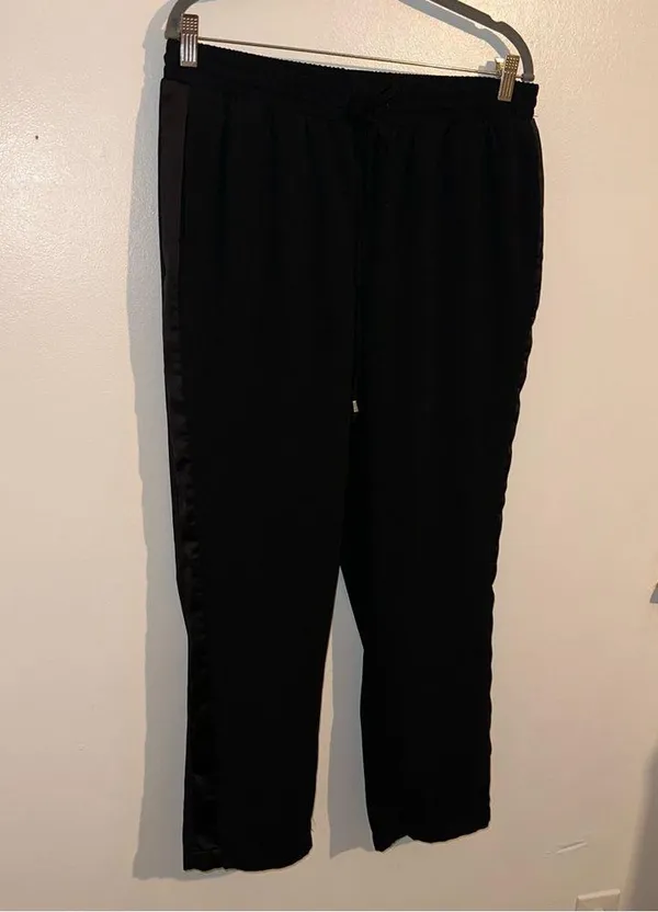 A New Day Business Casual Cinched Waist w/ Drawstring pants Black Large - Image 14