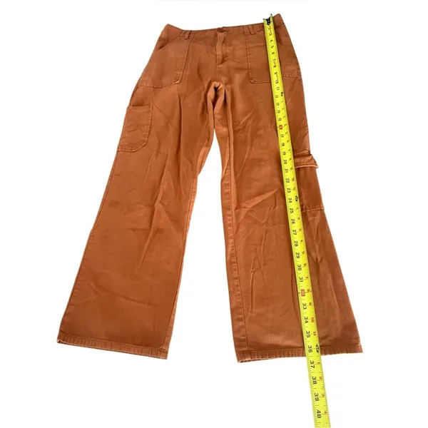 Le Lis Collection Cargo Pants Straight Leg Rust Orange Cotton Womens Medium - Image 10