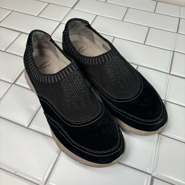 Dansko Alice Sneakers Slip-On Black Nubuck Leather Size‎ 40 US 10-10.5 - Image 2