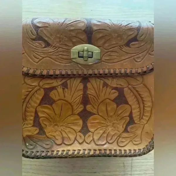 Mexican Hand Tooled Purse Bag Artesanal - Image 4