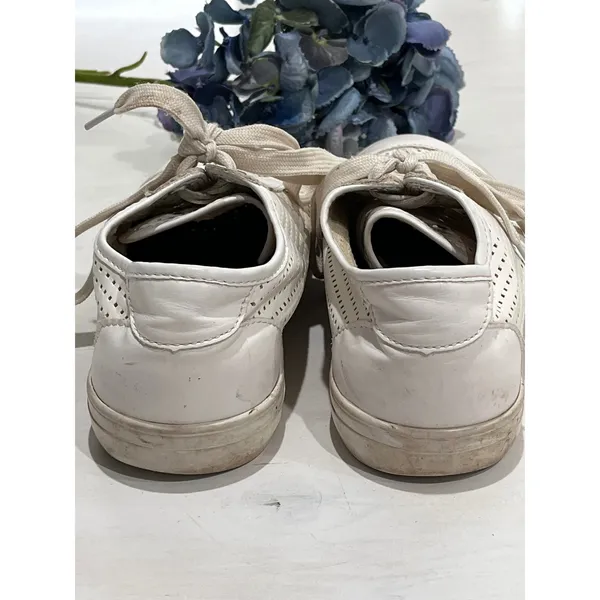 Christian Lacroix White Leather‎ Sneakers Perforated Detail Women's - Image 2