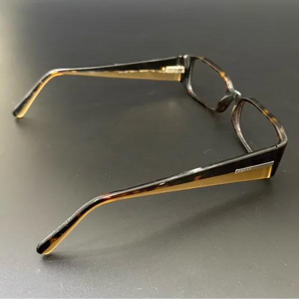 PRADA VPR 16G 766-101 Brown Tortoise Shell 53-17-135 Rectangular Eyeglass Frame - Image 4