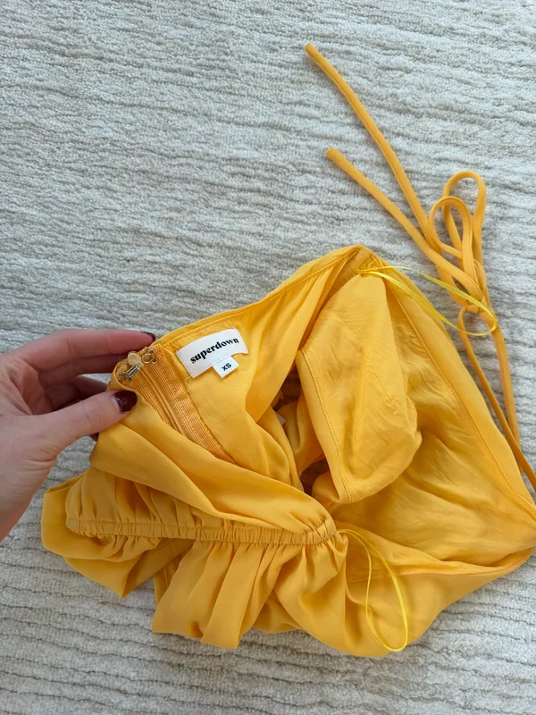 superdown Yellow Halter Top - Image 4