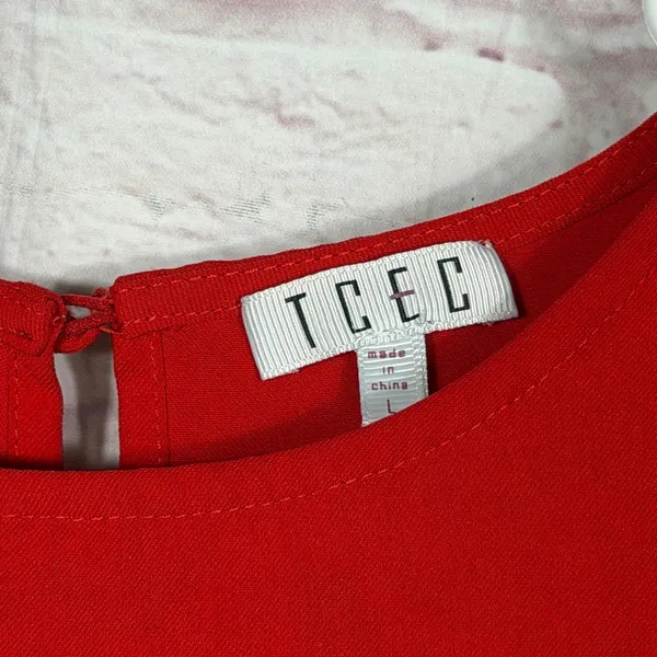 TCEC Large Red Ruffle Sleeve Blouse - Image 3