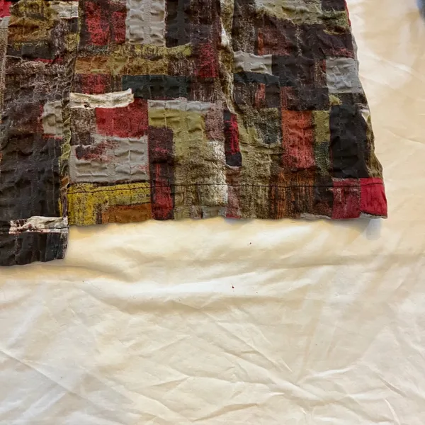 Habitat Clothes to Live In Abstract Crinkle Patchwork Blouse Top Medium - Image 4