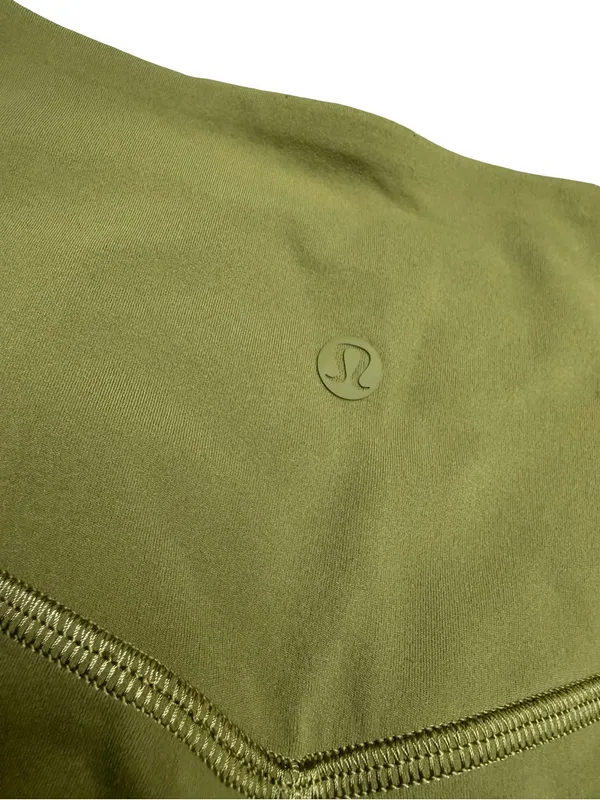 ✨ Lululemon Nulu Crisscross Mesh‎ Stirrup Tight Olive Green Leggings Sz 6 ✨ - Image 8