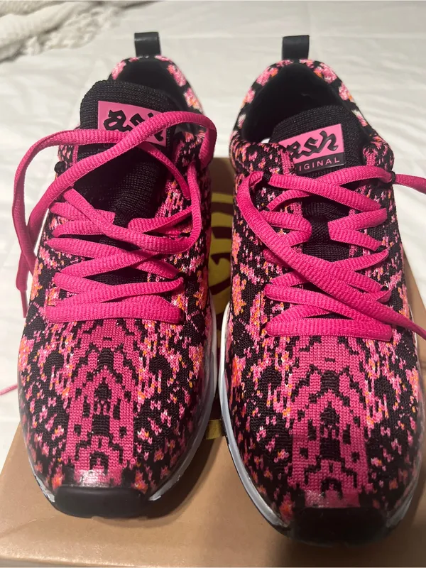 Ash Hot Pink Lace-Up Platform Sandals - Image 7