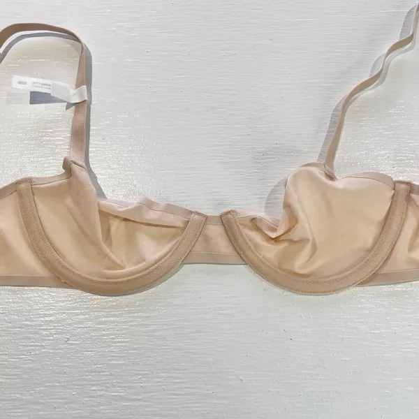 Aerie New SMOOTHEZ Mesh Unlined Underwire Balconette Bra Sands Size 32B - Image 14