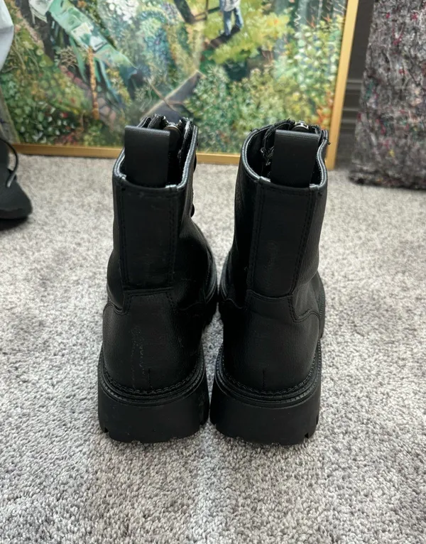 Madden Girl Combat Black Boots - Image 3