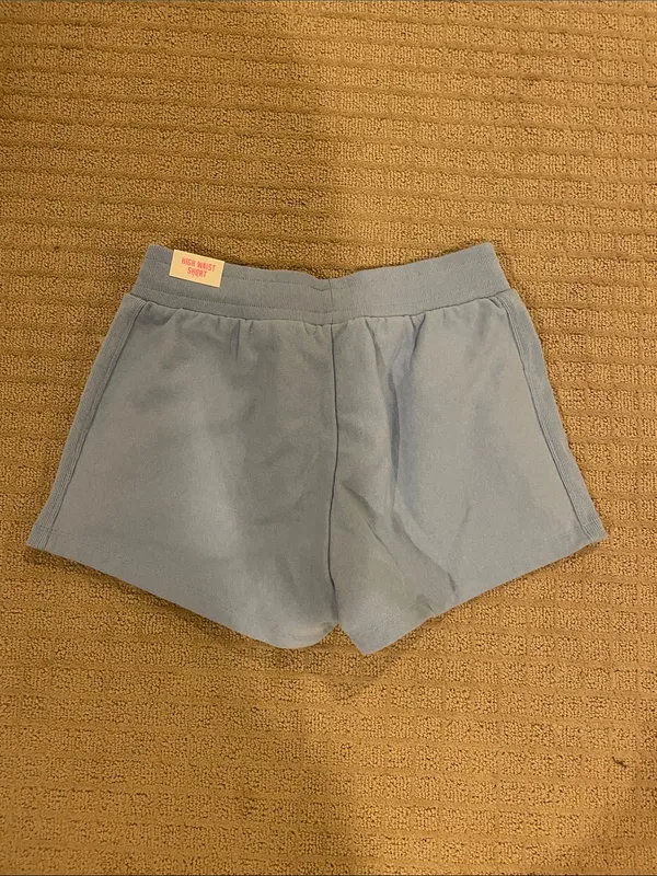 Light Blue Women’s Casual Drawstring Shorts - by PINK - Image 3