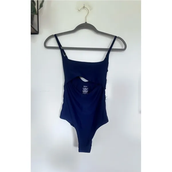 NWT Quince Deep Navy‎ Italian Cut Out One-Piece Swimsuit Size Small - Image 3
