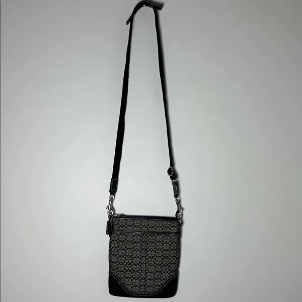 Vintage Coach Signature Canvas Crossbody Bag Mini Coach "c" Monogram Purse Small - Image 13