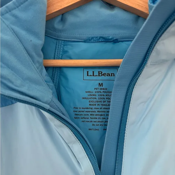 L.L.Bean blue hooded rain jacket appears to be the Weather Challenger 3-in-1 - Image 3