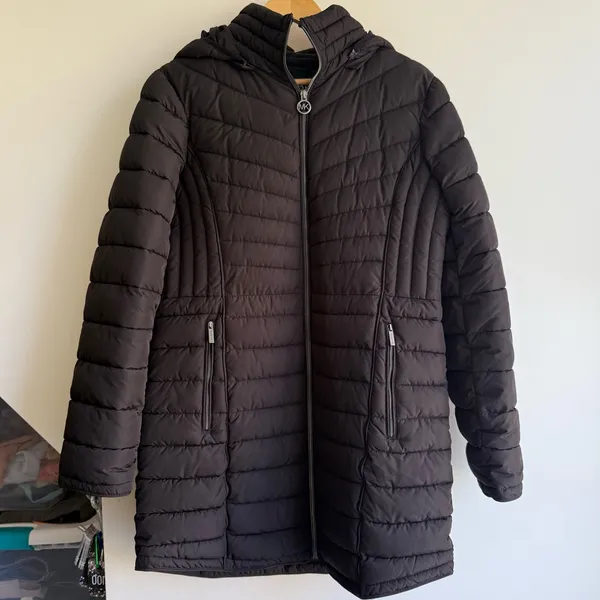 Michael Kors Quilted Hooded Jacket Size Medium - Image 2