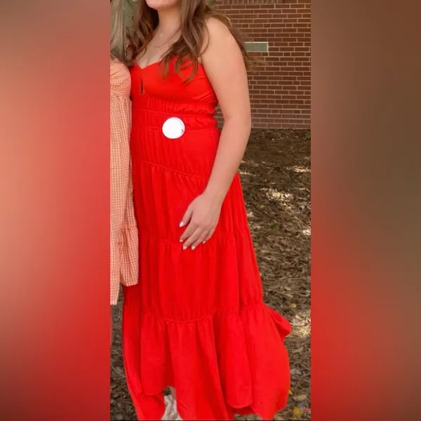 Dark Orange Sundress Red - Image 3