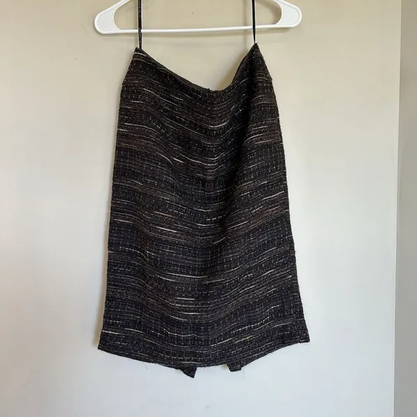 Lafayette 148‎ New York Tweed Boucle Blazer Skirt Jacket Size 6 Brown Work wear - Image 8