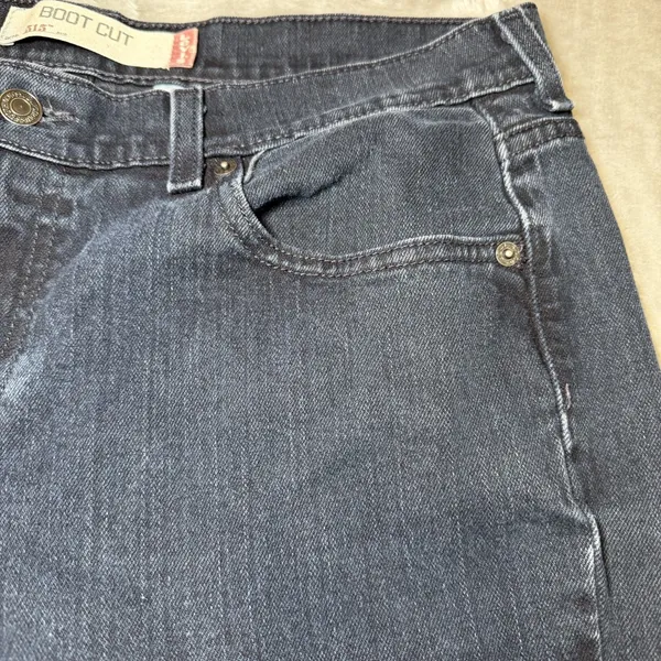 Levis 515 Womens Size 14 Long Bootcut Jeans Dark Wash Stretch Denim Blue Casual - Image 15
