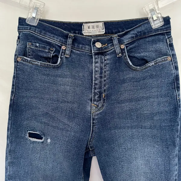We the Free People Skinny Womens jeans Sz 30 Distressed Y2K Grunge Indie Sleaze - Image 4