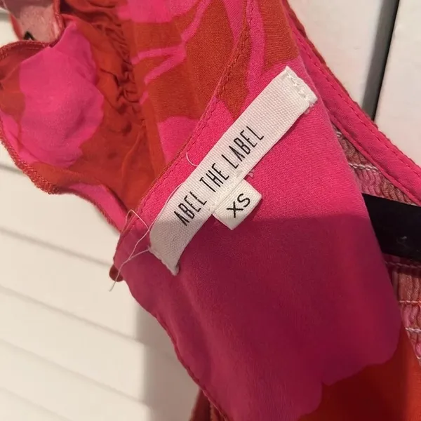 Abel The Label Women's Red and Pink Dress - Image 3