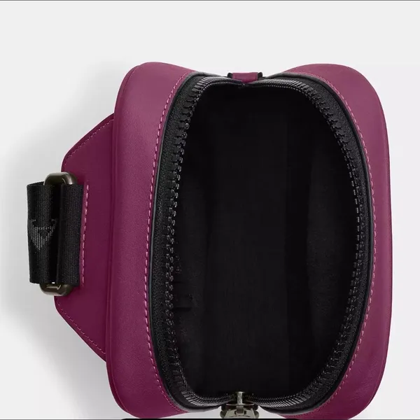 Black Antique NickelDeep Berry Track Pack Calf Leather Crossbody - Image 4