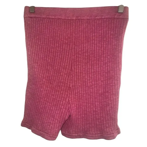 ✨FREE PEOPLE Zuma Sweater Hot Pink Sz Medium Shorts✨ - Image 5