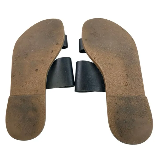 Madewell The Boardwalk Women's Black Dual Strap Slip On Slides Flat Sandals 5.5 - Image 4