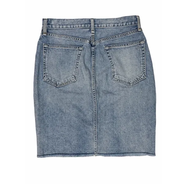 Rag & Bone Suji Denim Skirt Lexi Medium Wash Size 29 Raw Hem - Image 4