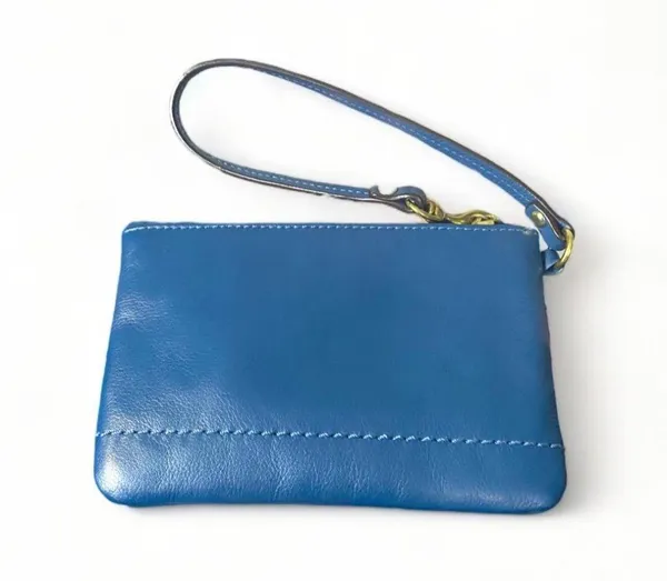 Coach Blue Leather Wristlet - Image 3