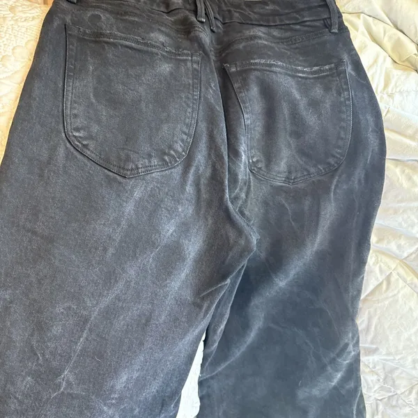 Good American Jeans Womens 10/30 Black Charcoal High Rise Wide Leg Palazzo - Image 6