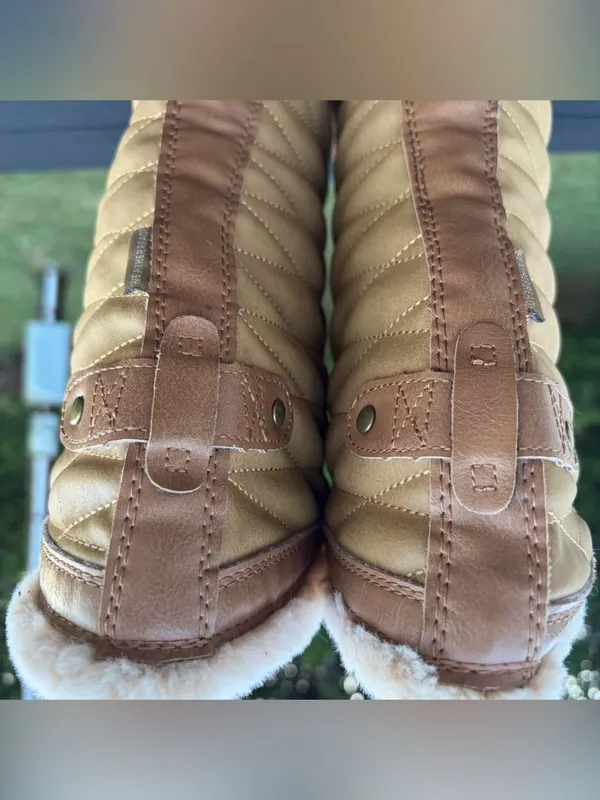 JBU by Jambu Lorna Cold-Weather Quilted Winter Duck Boots Tan Brown 9M - Image 9