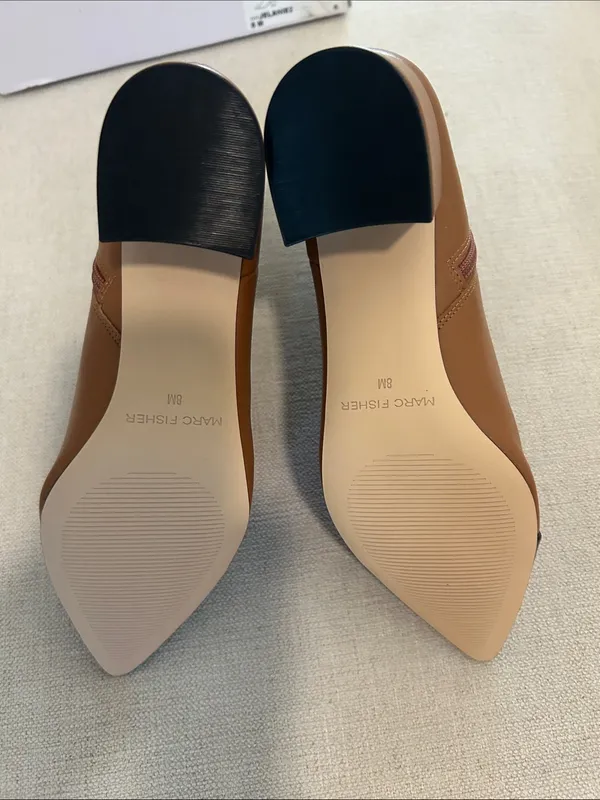 Marc Fisher Jelanie2, Dark Natural Leather, Size 8, NWT - Image 9