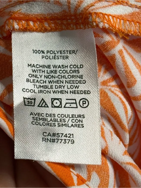 Ann Taylor Factory Orange Tropical Print Maxi Dress Size 6 - Image 8