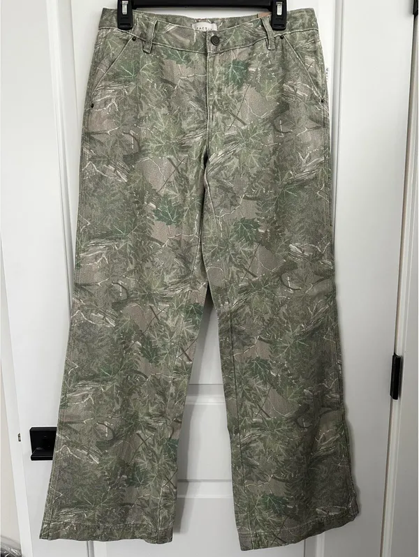 PacSun Tree Camo Low Rise Baggy Pants NWT Camouflage Green Size 27 - Image 3