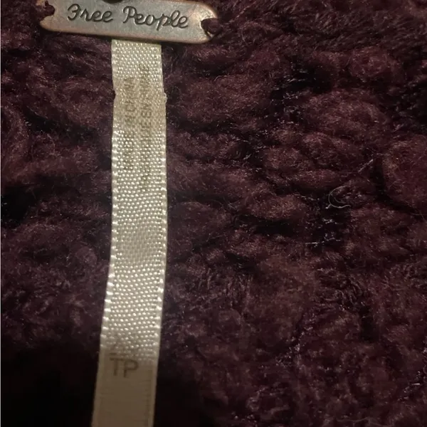 Free People Deep Burgundy Textured Sweater - Image 2