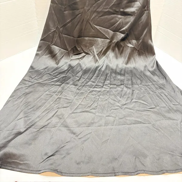 Altar’d State Black Satin And Lace Long Slip Dress Size M Elegance - Image 3