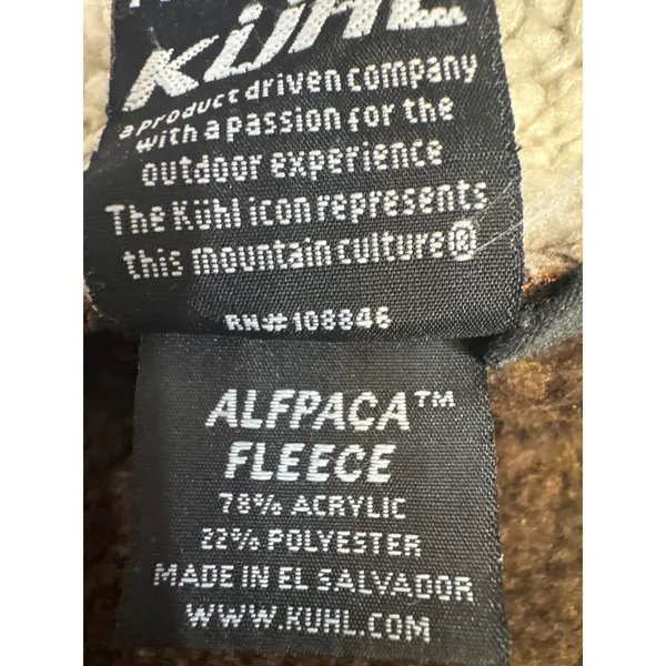 Kuhl Alfpaca Fleece Quarter Zip Pullover Brown Women Large Mock Neck Shearling - Image 4