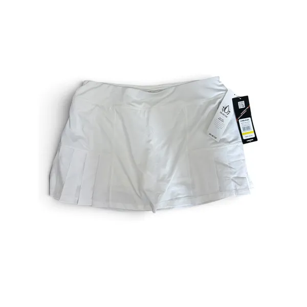 HEAD Womens Dri-Motion Pleated Tennis Skort‎ Stark White Large - Image 2