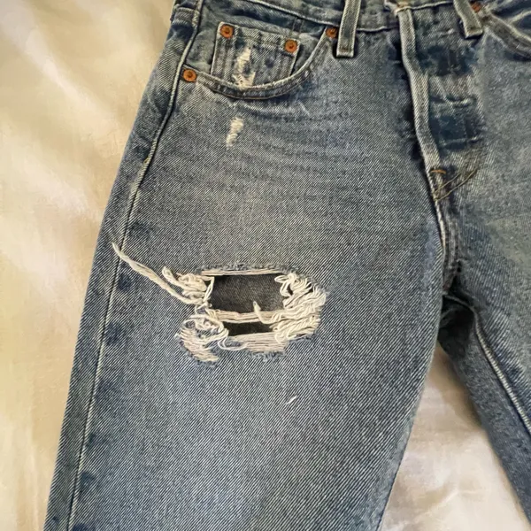 Levi’s 501 s distressed ripped denim jeans pants - Image 3