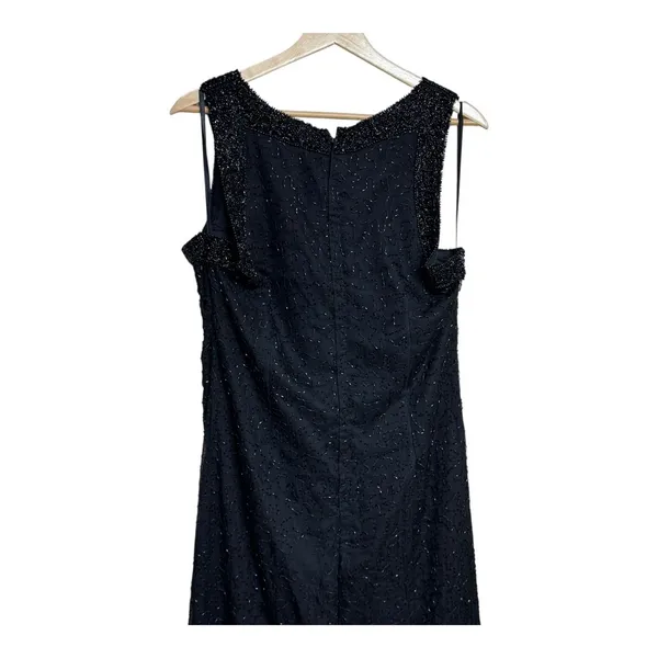 Laurence Kazar New York Beaded Maxi Dress Sleeveless silk Formal Evening Gown XL - Image 4