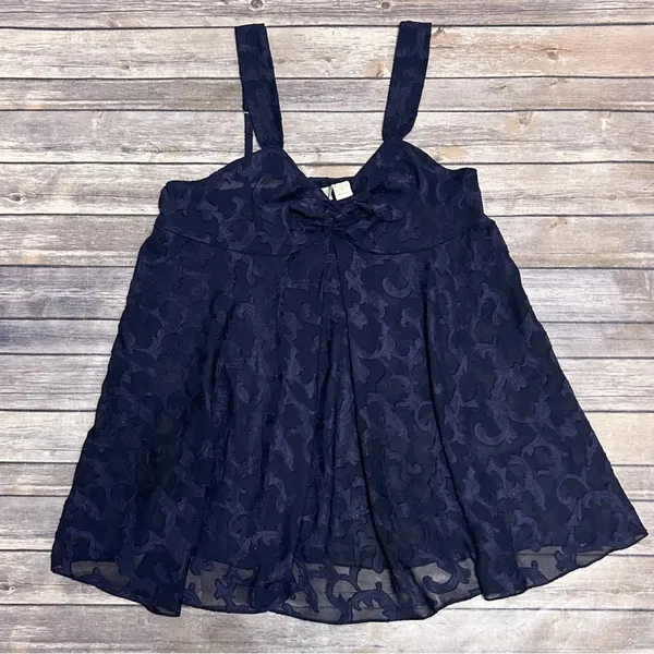 Victorias Secret Purple Blue Sheer Satin Jacquard Vintage Gold Label Chemise - Image 7