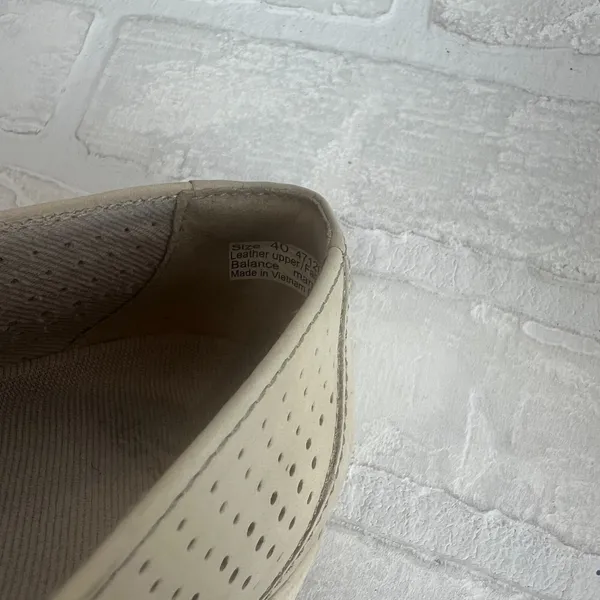 Dansko‎ 40 Loafer Slip On Sneaker Womens 9.5 10 Beige Perforated Nubuck Leather - Image 11