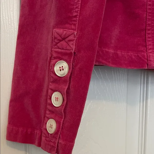 Allen Allen Fuschia Pink Velvet Blazer - Image 8