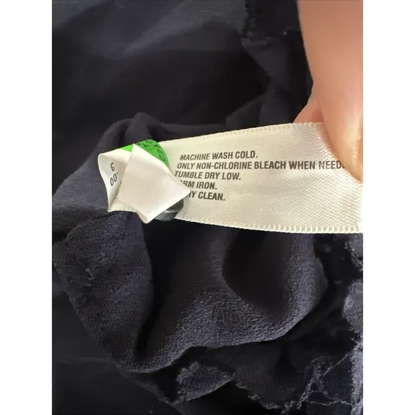 NWT Gap 2009 Top Womens Medium Blue Sheer‎ 3/4 Sleeve Blouse Lightweight - Image 7