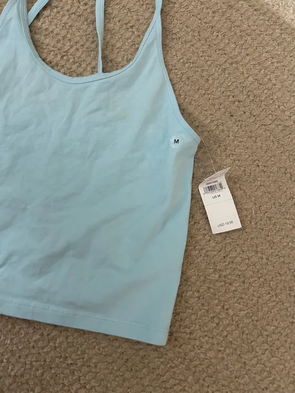 NWT American Eagle light blue crop top  - Image 3