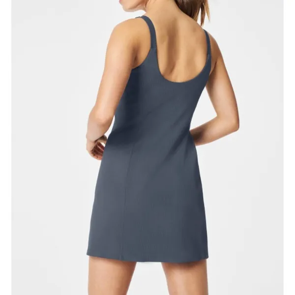 Spanx Get Moving Easy Access Ribbed Straight Dress Dark Storm Stretchy Skort 2X - Image 2