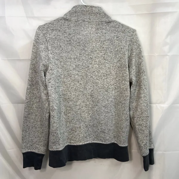 OTS women's gray Pittsburgh Steelers NFL embroidered knit mock‎ neck jacket zip - Image 7
