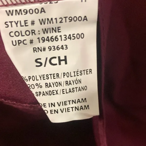 Scrub Star Women’s Size Small Wine Color Scrub Top NWOT - Image 7